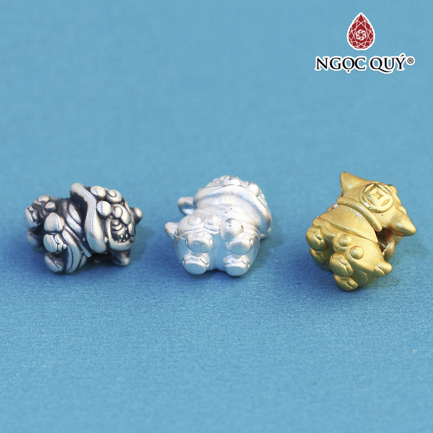 Charm xỏ ngang kì lân - Ngọc Quý Gemstones