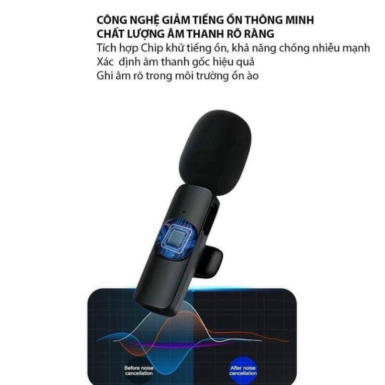 Bộ Micro Thu Âm Cài Áo Không Dây (2 Mic) Cho Điện Thoại Iphone IOS Cổng Lightning Máy Tính, Máy Ảnh Chống Ồn Dùng Quay Tiktok, Livestream, Ghi Âm, Quay Video  Thu Âm To, Tiếng Trong Veo Thích Hợp Cho 1 Hoặc 2 Người Ở Khoảng Cách Xa – Hàng Nhập Khẩu