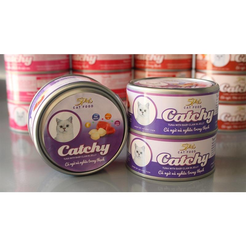 Pate cho mèo CATCHY lon, Pate Catchy cho mèo dạng thạch 170gr