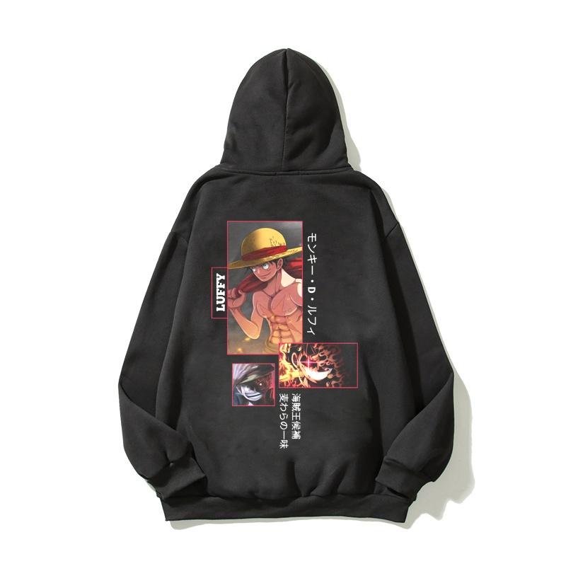 Áo Hoodie Nam Nữ LUFFY 2 Vải Nỉ Ngoại Dầy Nón 2 Lớp Tay Bo Gân, Anam Store