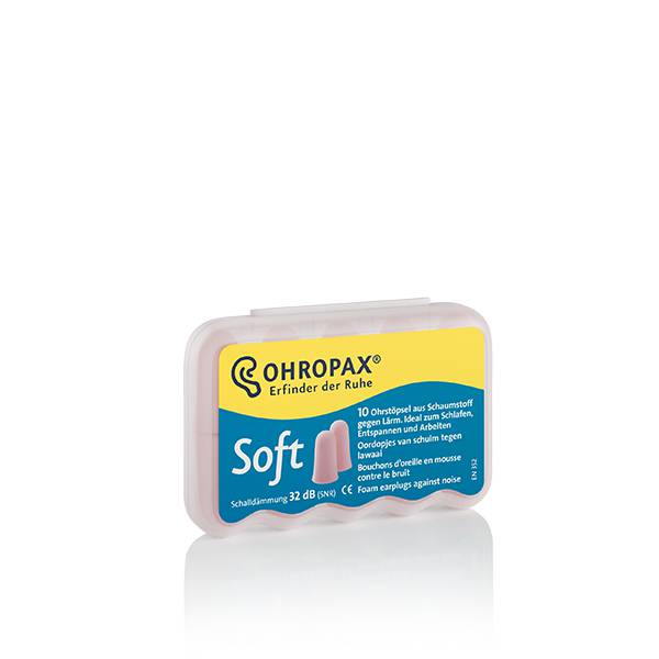 Hộp 10 nút bịt tai OHROPAX SOFT (Siêu mềm mại, êm ái)