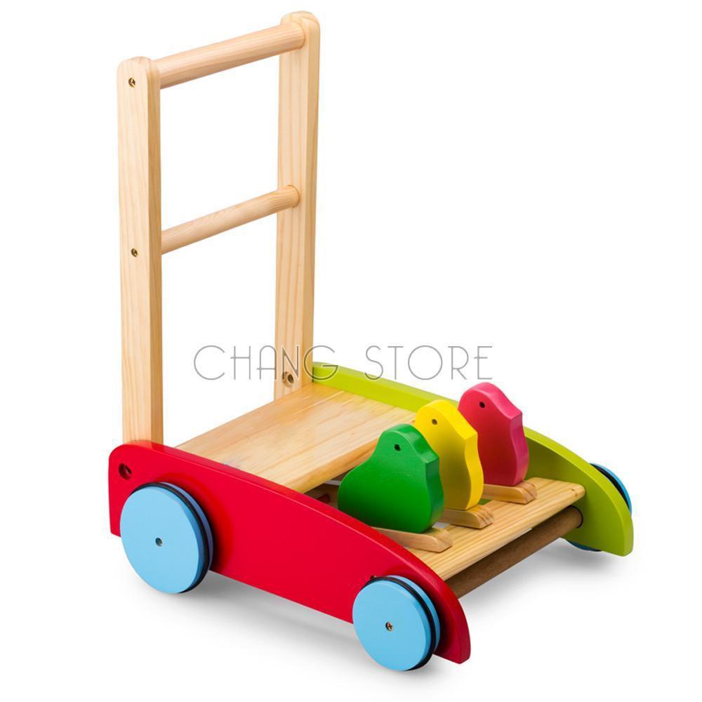 Xe Tập Đi Bằng Gỗ 3 Con Gà Cao Cấp Cho Bé Yêu