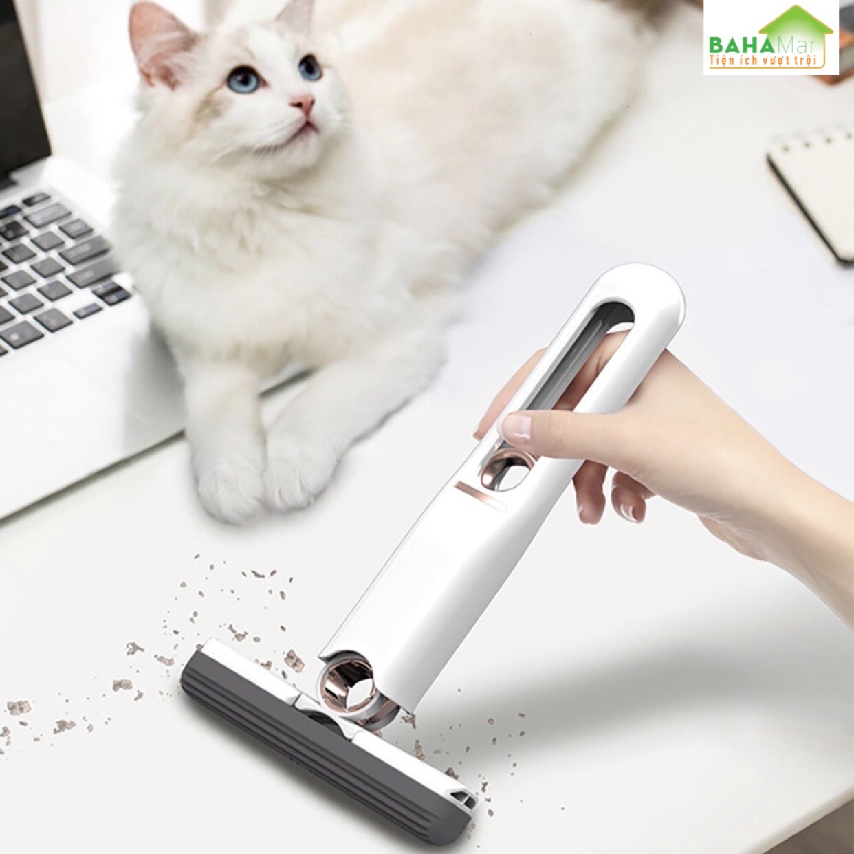 CÂY LAU MINI ĐA NĂNG VÀ THÔNG MINH TỰ VẮT GẤP GỌN SIÊU THẤM HÚT TIỆN DỤNG LAU DỌN "BAHAMAR" Làm sạch mạnh mẽ, có thể lau nhiều loại bề mặt : kính, đá, sàn nhà, sàn bếp, bàn vệ sinh, bàn học...
