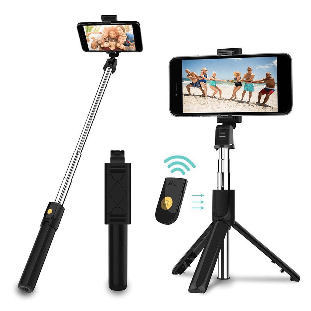 Gậy chụp ảnh 3 chân có đèn led trợ sáng Gậy tự sướng selfie chụp hình điều khiển từ xa xoay nhiều góc độ loại tốt