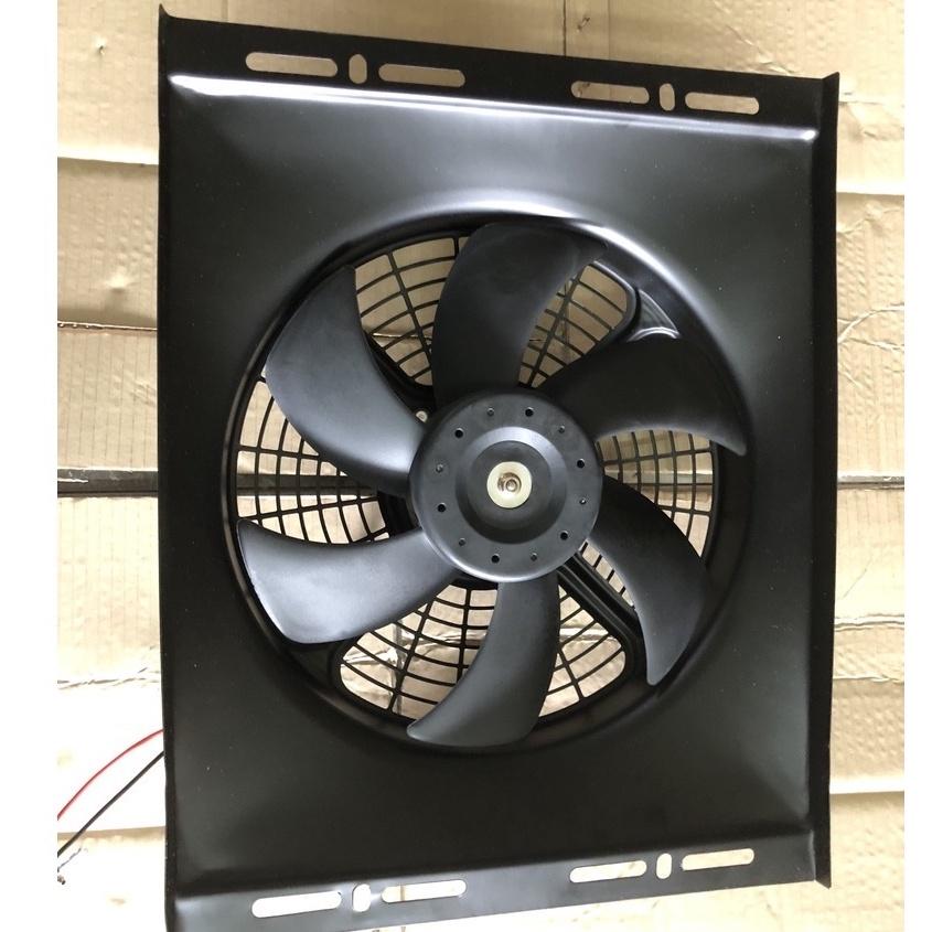 Quạt Dàn nóng lồng sắt chế 14x18 12V / 24V 35x46 cm hàng Trung Quốc
