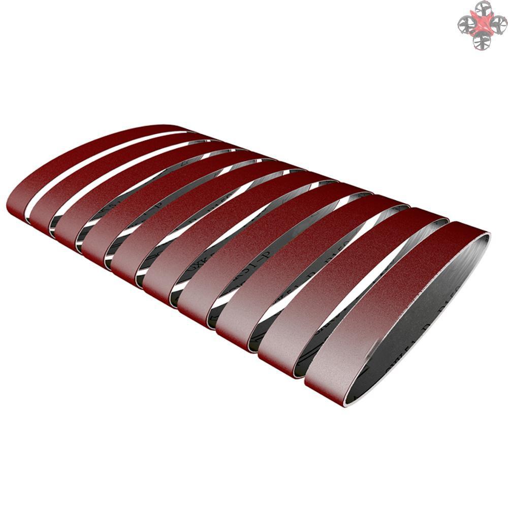 Set 10 Dây Đai Chà Nhám 60-1000 Grit Thay Thế Cho Máy Mài
