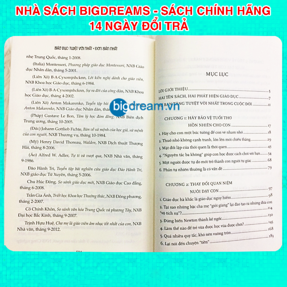 Giáo Dục: Tuyệt Vời Nhất = Đơn Giản Nhất - Sách Nuôi dạy con khoa học 0-6 tuổi