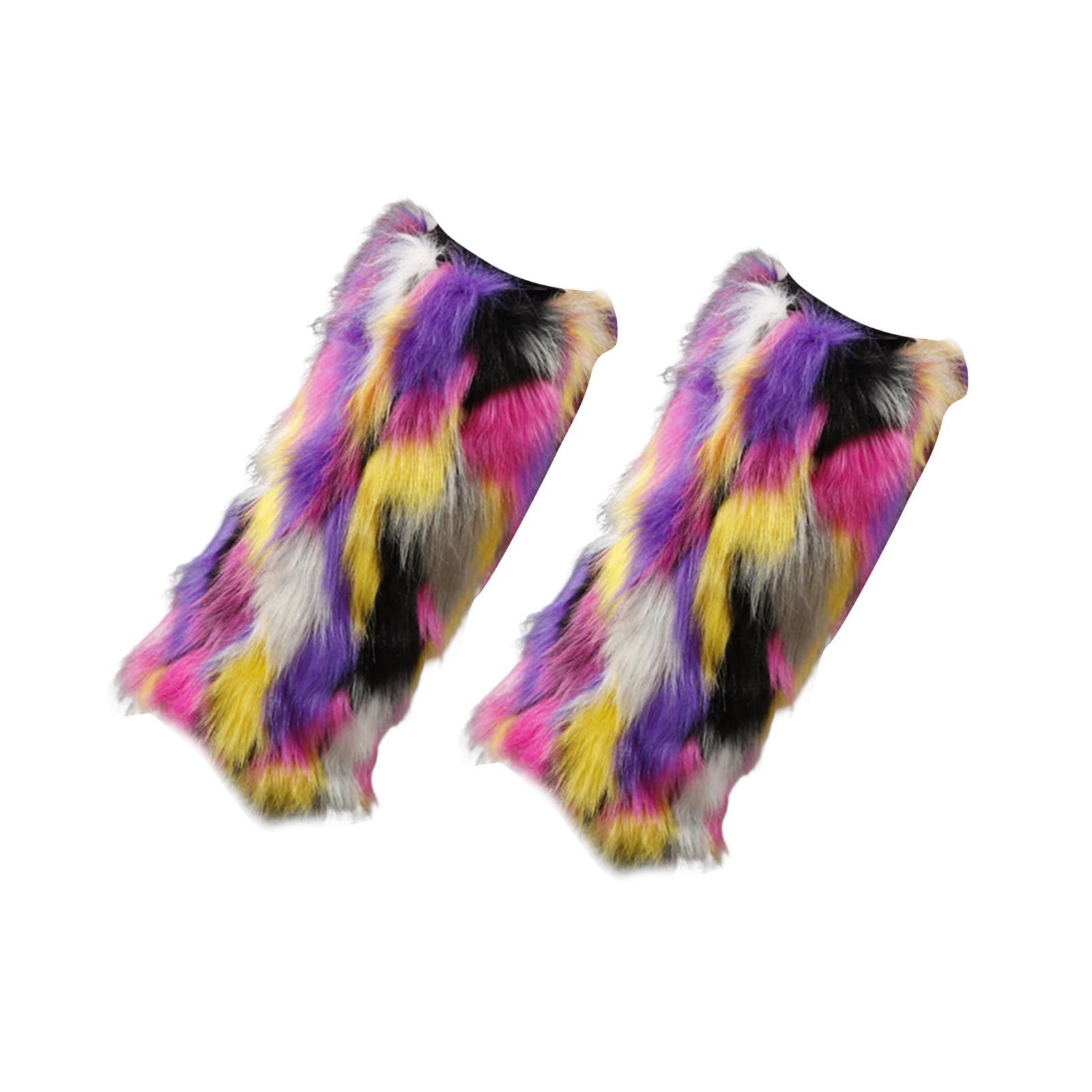 Leg Warmer Boot Shoes Cuffs Covers Faux Furry Leggings Warm Stockings Winter Fashion Boot Sleeves for Womens Adult Party Costumes
