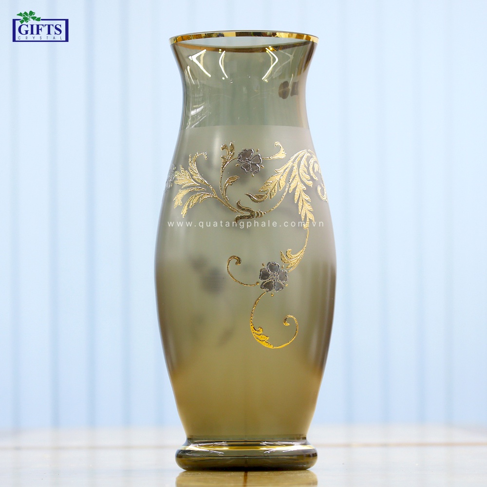 Bình hoa mạ vàng 17497 Egerman Tiệp khắc