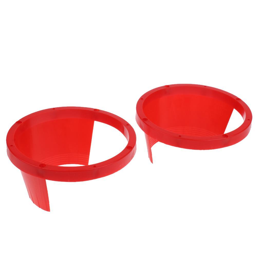 1 Pair Waterproof Car Audio 6.5'' Dia Speaker Spacers Extender Rings Red