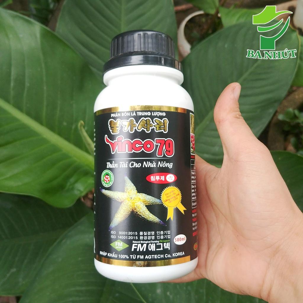 Phân Bón Lá Trung Lượng VINCO 79 Chai 500ml – Chiết Xuất Từ Sao Biển, Tăng Năng Suất Cây Trồng