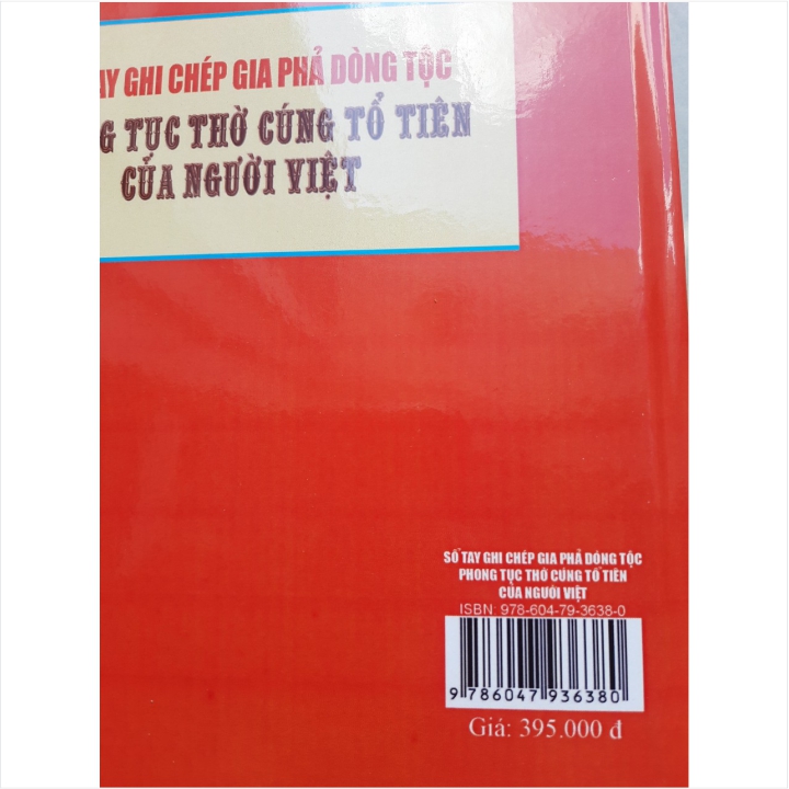 Sách Sổ Tay Ghi Chép Gia Phả Dòng Tộc - Phong Tục Thờ Cúng Tổ Tiên Của Người Việt - V2239D
