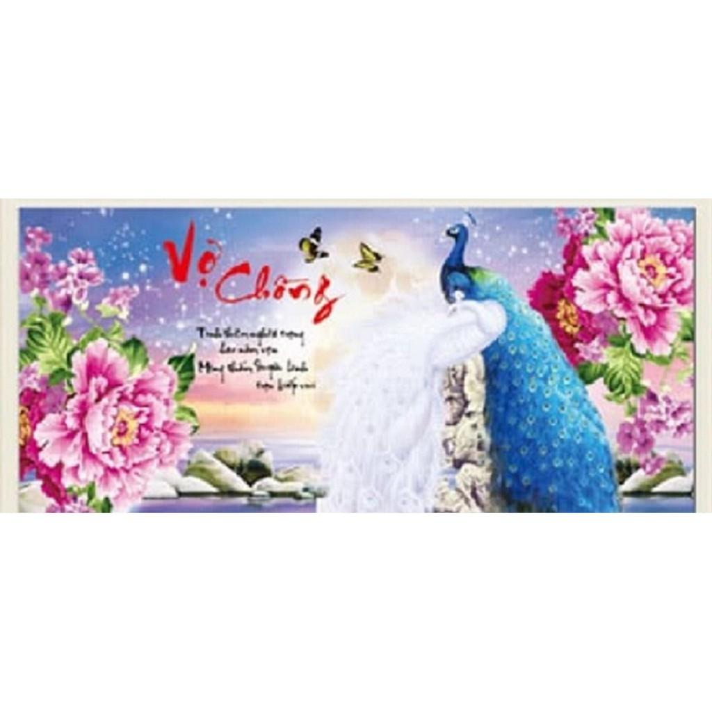 Tranh thêu chữ thập Vợ chồng - LV3182