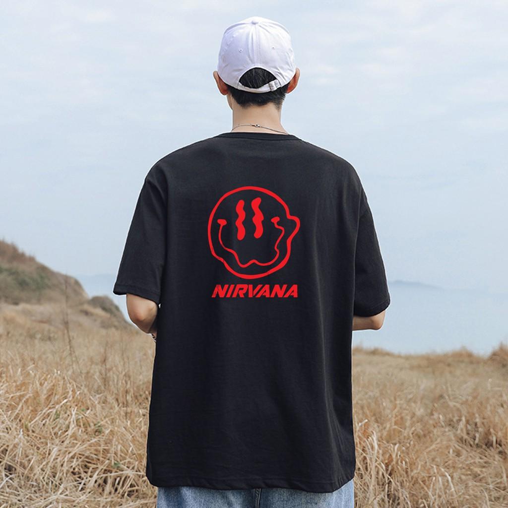 Áo phông NIRVANA mặt méo độc lạ đủ màu tay dài form rộng