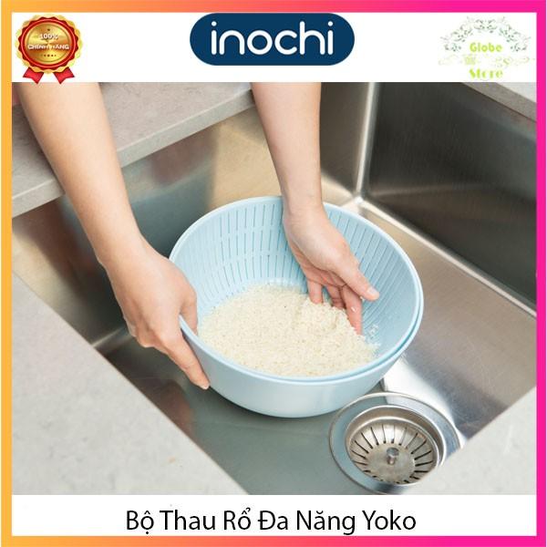 Bộ Thau Rổ Rửa Rau Cao Cấp Đa Năng 23cm Yoko INOCHI Nhật Bản