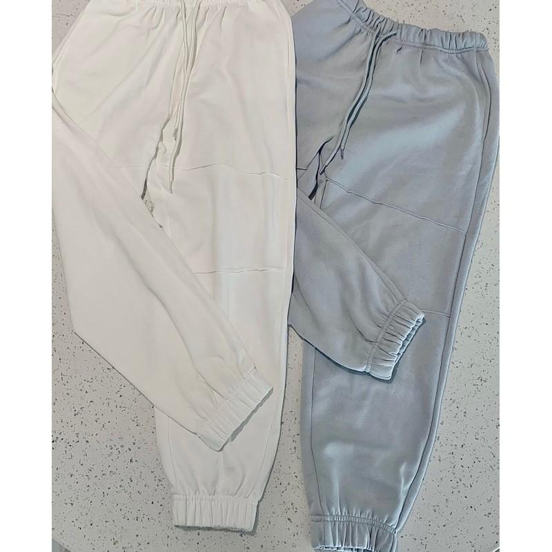 Quần thun jogger trắng basic white Margot Pants Lnd