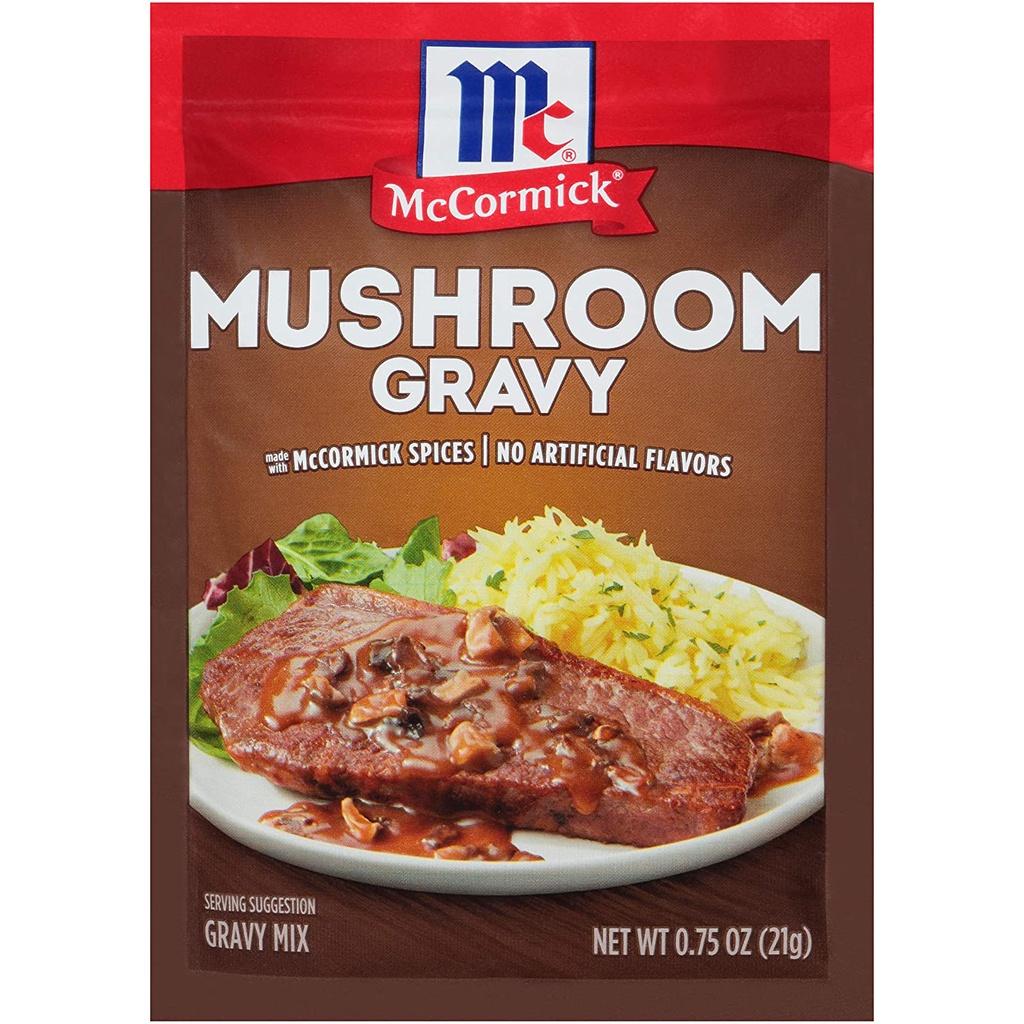 BỘT SỐT KEM NẤM McCormick Mushroom Gravy Mix, 21g (0.75 oz)