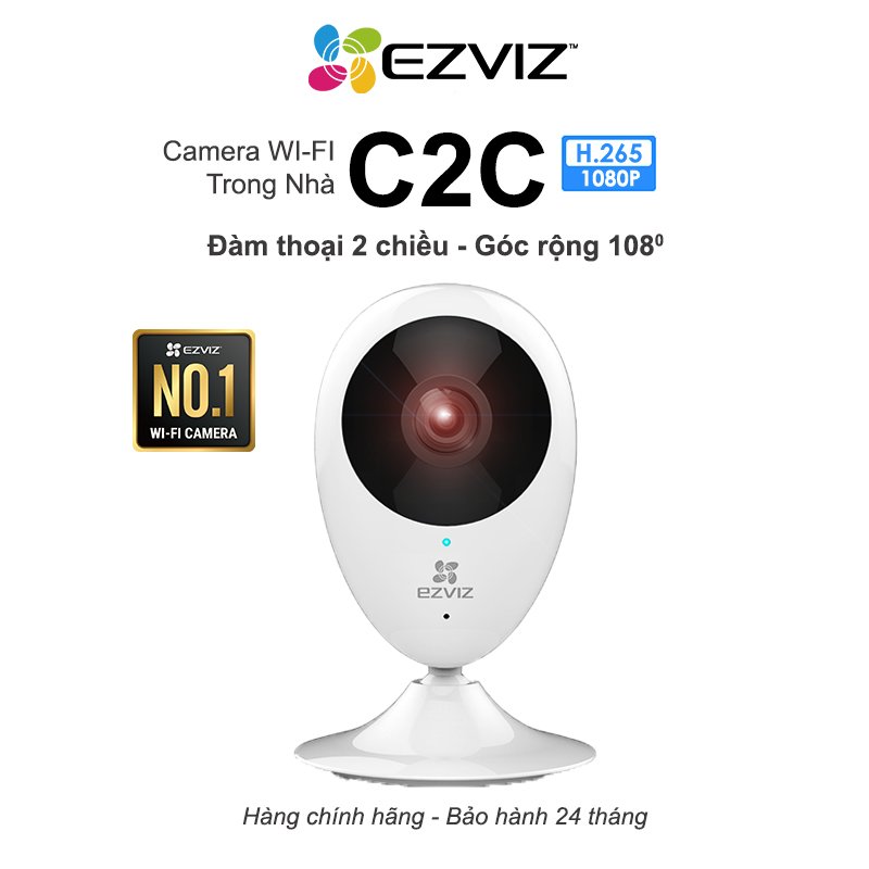 Camera Wi-fi Ezviz C2C 1080P 2MP, Trong Nhà, Đàm Thoại 2 Chiều, Góc Rộng, Nén Video H265 - Hàng Chính Hãng