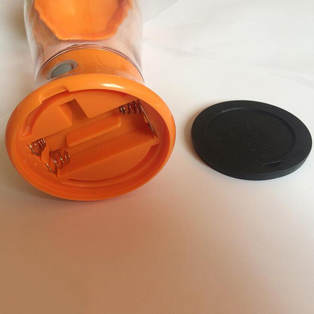 Self Stirring Coffee Tea Mug Automatic Mixing Cup Outdoor Travel Orange