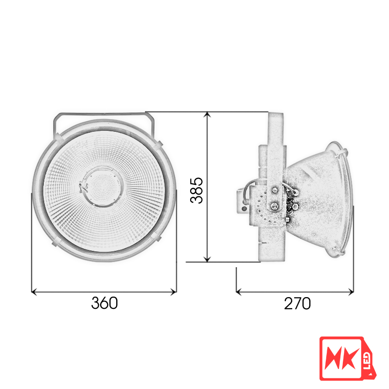 HKLED - Đèn pha cầu cảng ngoài trời 200W - DCC200