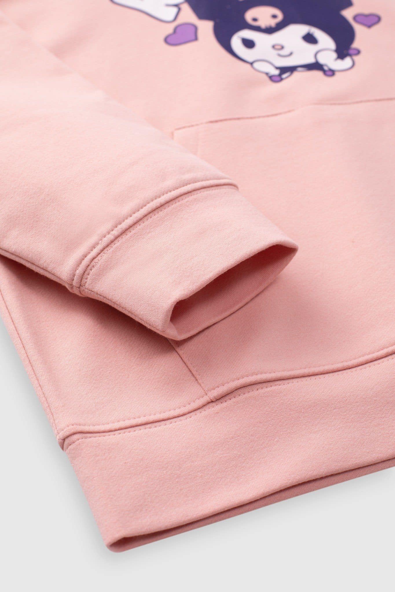  Áo Hoodie áo nỉ có mũ bé gái in hình kuromi Chiho size 120-150 cm chất nỉ da cá mềm đẹp GDH401R