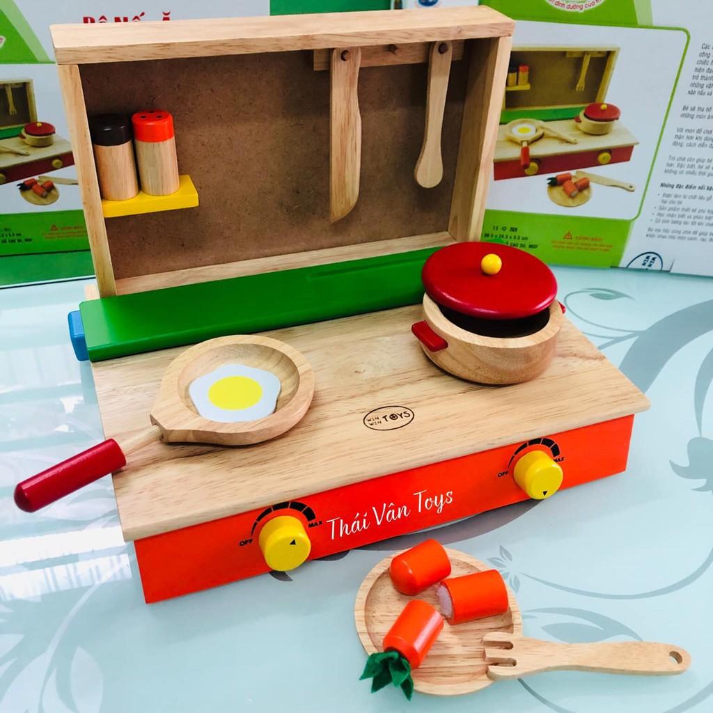 Bộ nấu ăn gỗ - Bộ đồ chơi cho bé gái được ưa thích 2021