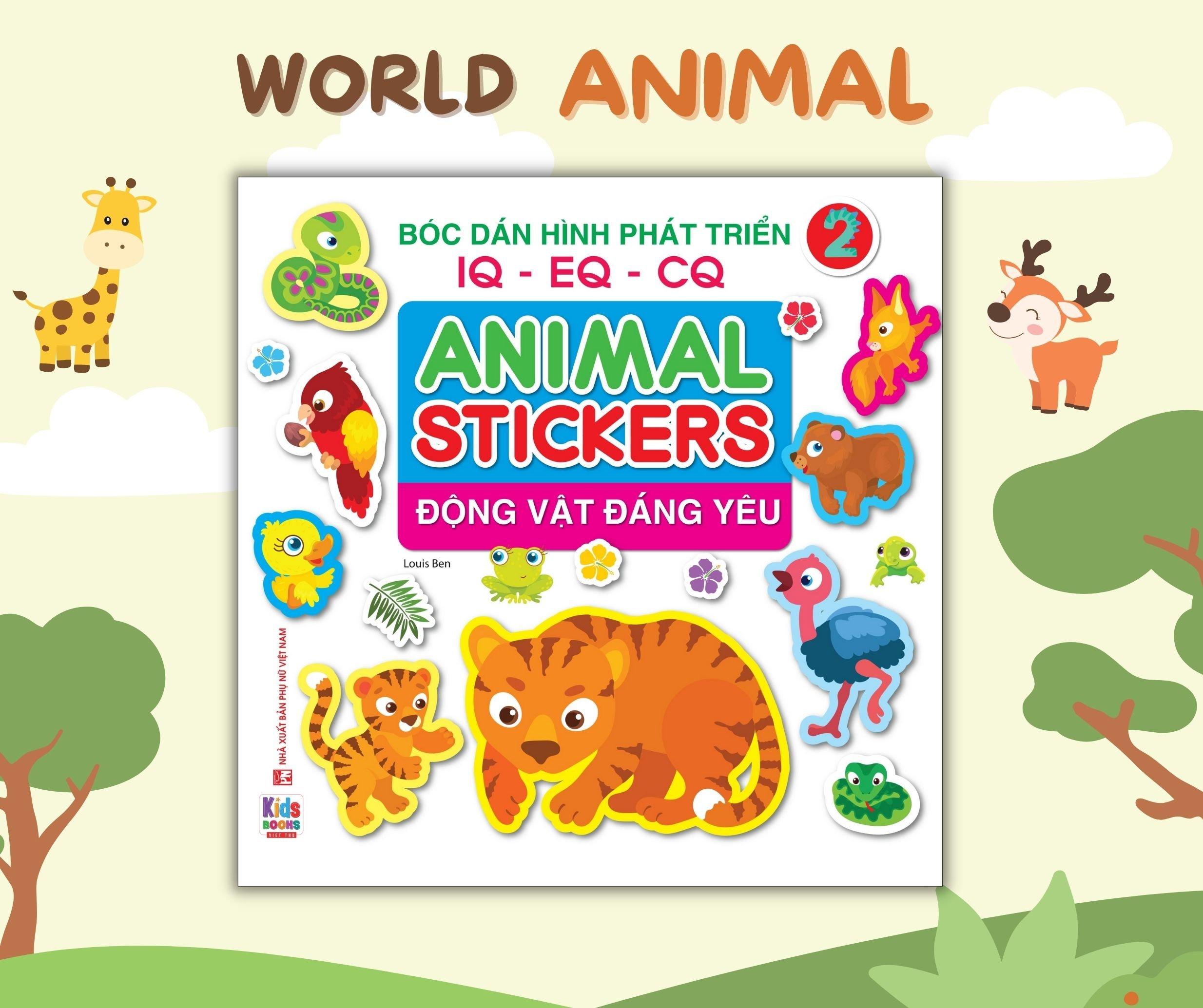 Sách - Bóc dán hình Động vật đáng yêu - Animal Stickers Tập 2 (VT) mk