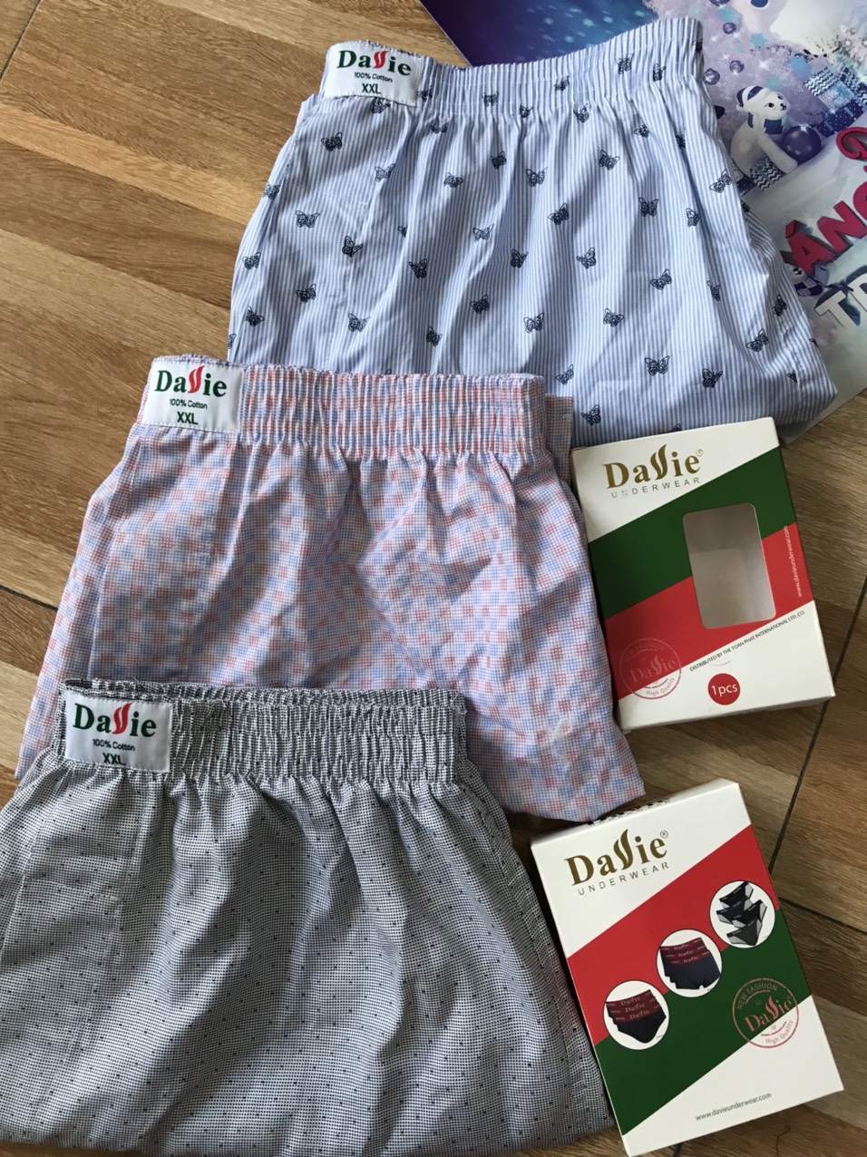 COMBO 3 QUẦN SHORT MẶC NHÀ NAM DAVIE DVS01 SIZE XL