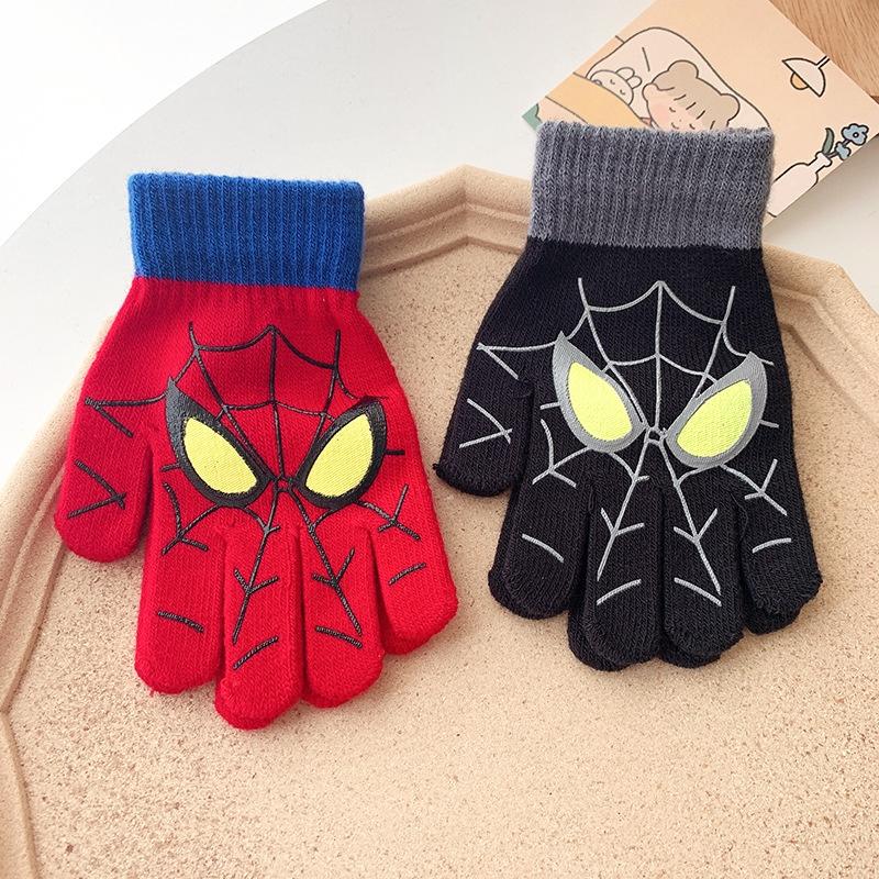 Gang tay len dệt kim hình SIÊU NHÂN NHỆN (SPIDER MAN), phù hợp cho bé từ 3- 10 tuổi