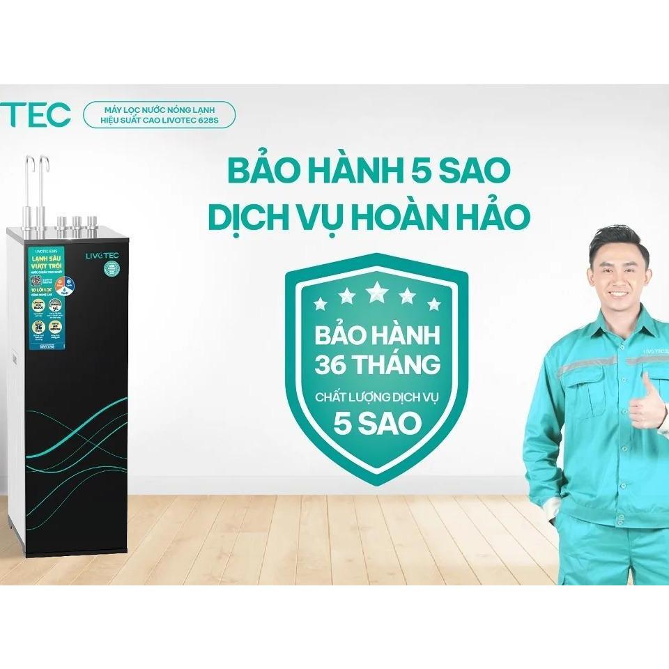 [ TẶNG BỘ LÕI] Máy Lọc Nước Nóng Lạnh  Livotec 628S Công Nghệ Lạnh Block 10 Lõi Lọc Tinh Khiết - Hàng Chính Hãng