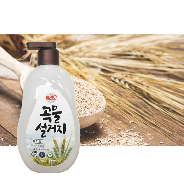 Nước rửa bát, chén ngũ cốc Terrio Aekyung Hàn Quốc tinh lúa mạch và cám gạo Hàn Quốc 750ml