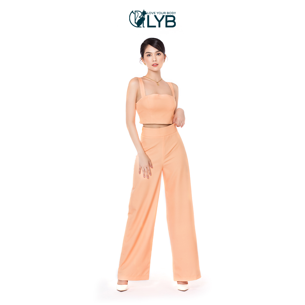 Bộ vesr form suông 3 món trẻ trung thanh lịch màu cam LYB - FW22-O00004