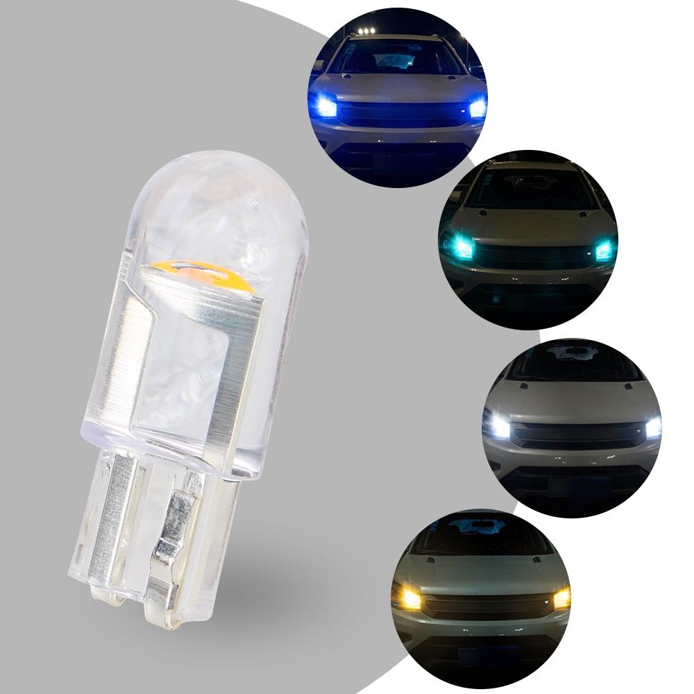 Set 10 đèn LED 12V W5W T10 6000K ánh sáng trắng/xanh lam đa năng cho ô tô