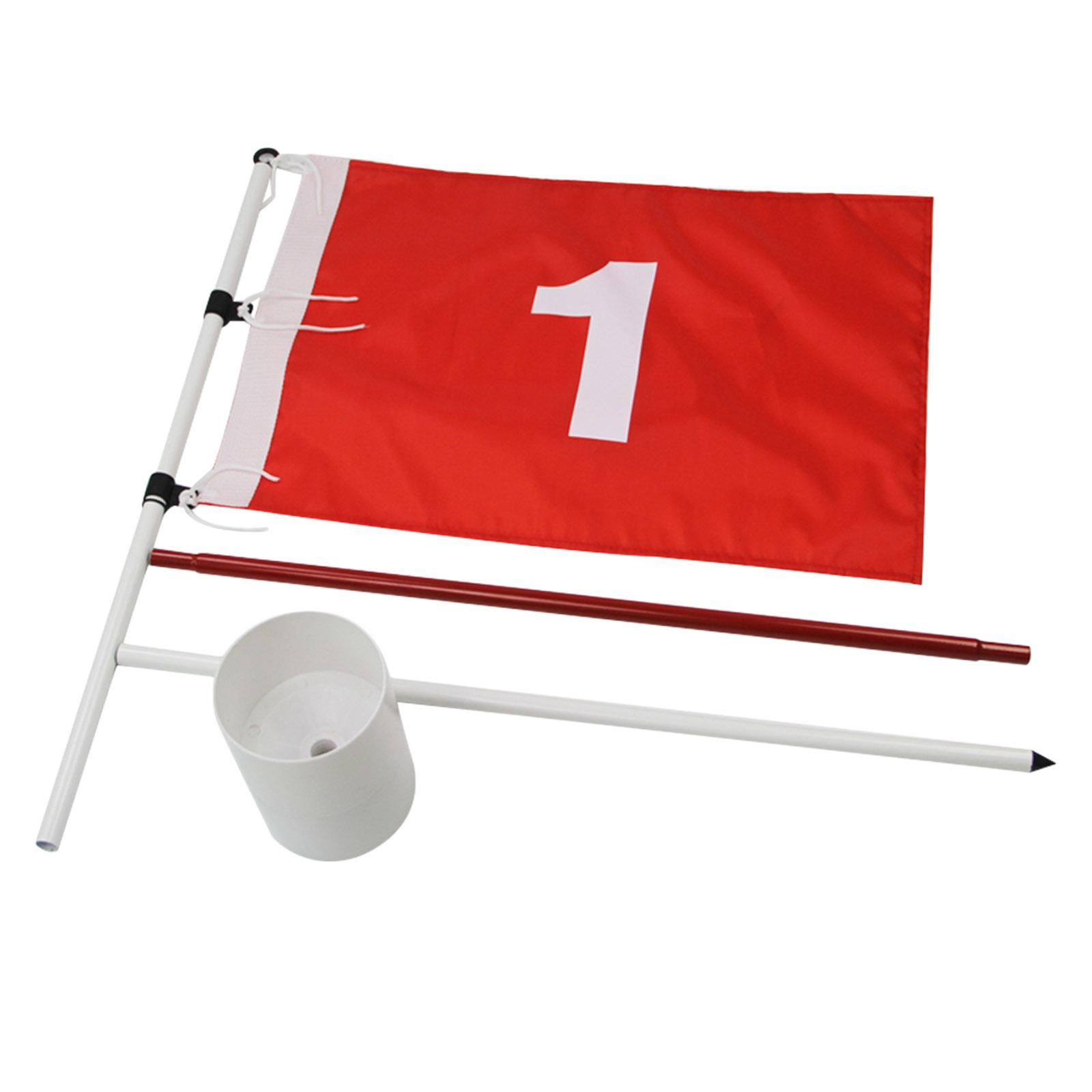 Golf Flagsticks Set Golf Practice Hole Cup Putting Green Flag Golf Pin Flags