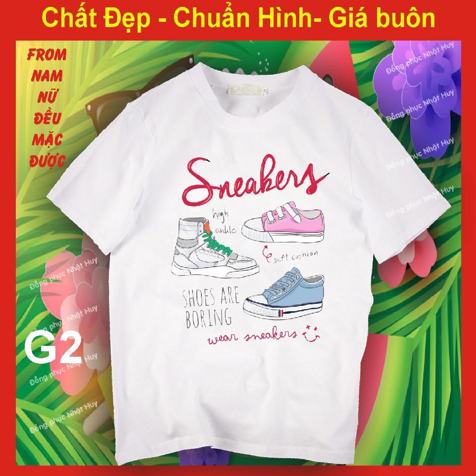 Áo thun in giày đẹp G31, chất đẹp, bao đổi trả, giầy dây, đôi giày đẹp, JUST DO IT