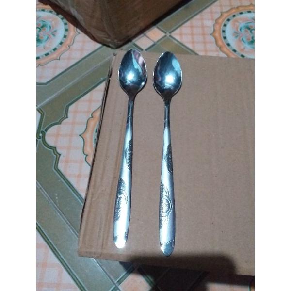 Thìa dĩa in1ox trạm khắc hoa văn sang trọng 19cm
