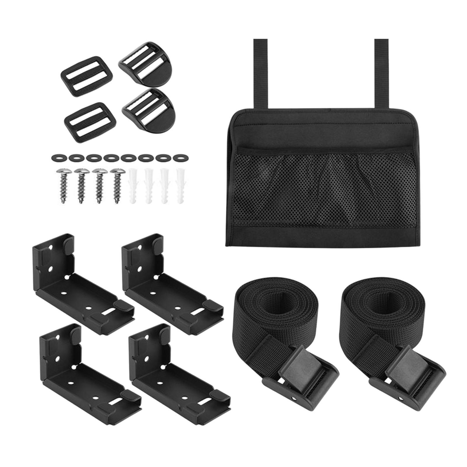 Universal under Desk Computer Mount, Wall Mount Hanging Rack/ Computer Mainframe Hanger with Storage Bag, Adjustable, CPU Stand Computer case Holder