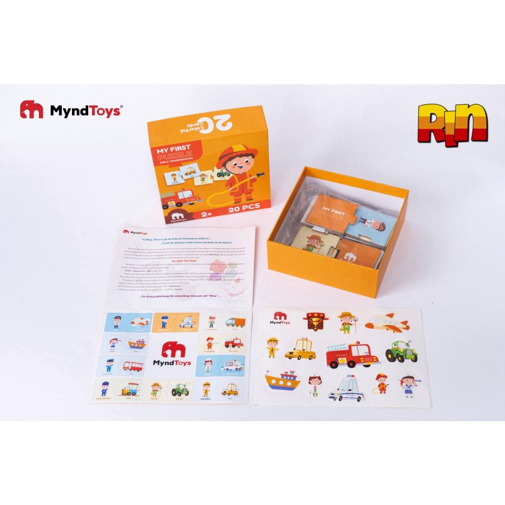 Đồ chơi ghép thẻ Myndtoys dành cho bé từ 2 tuổi, giúp bé tăng khả năng ghi nhớ, linh hoạt kỹ năng phối hợp tay và mắt -