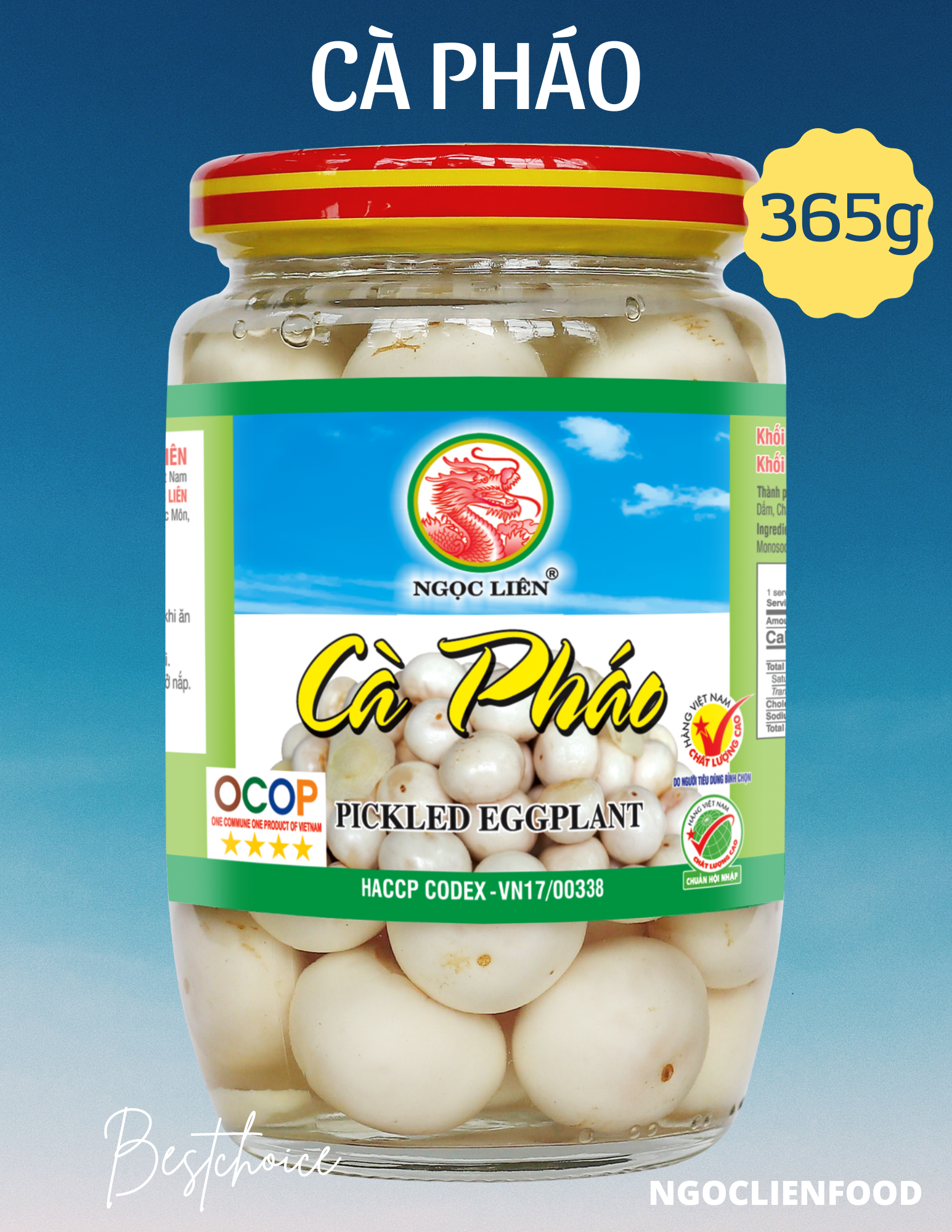 CÀ PHÁO NGỌC LIÊN 365G - PICKLED EGGPLANT