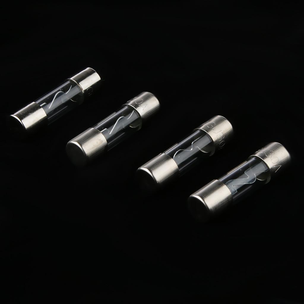 Car Audio Stereo Refit AGU Fuse Holder 4 / 8 Gauge Wire + 4pcs 60 AMP Fuses