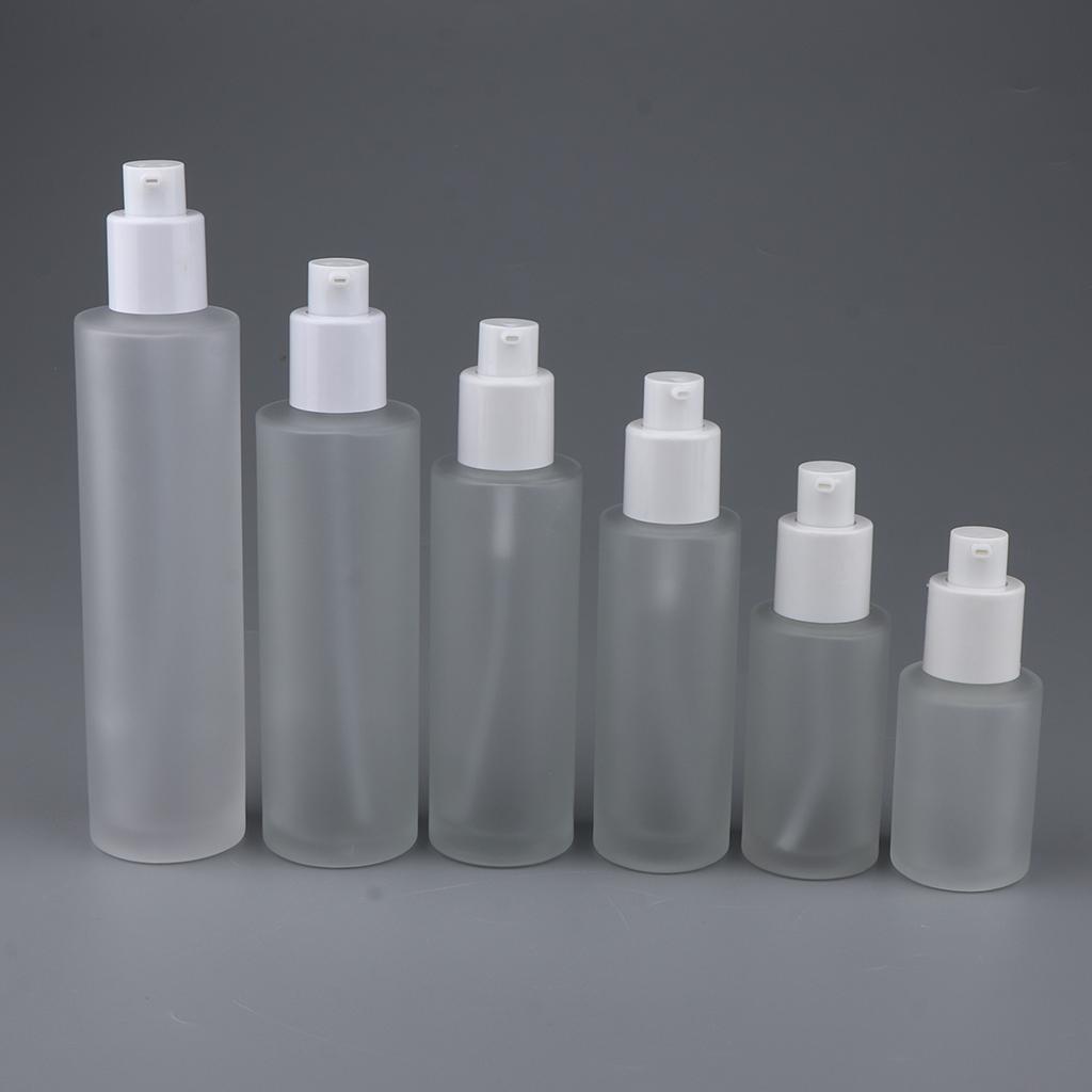Travel Empty Cream Shampoo Lotion Pump Bottles with Lid for Refillable Cosmetic