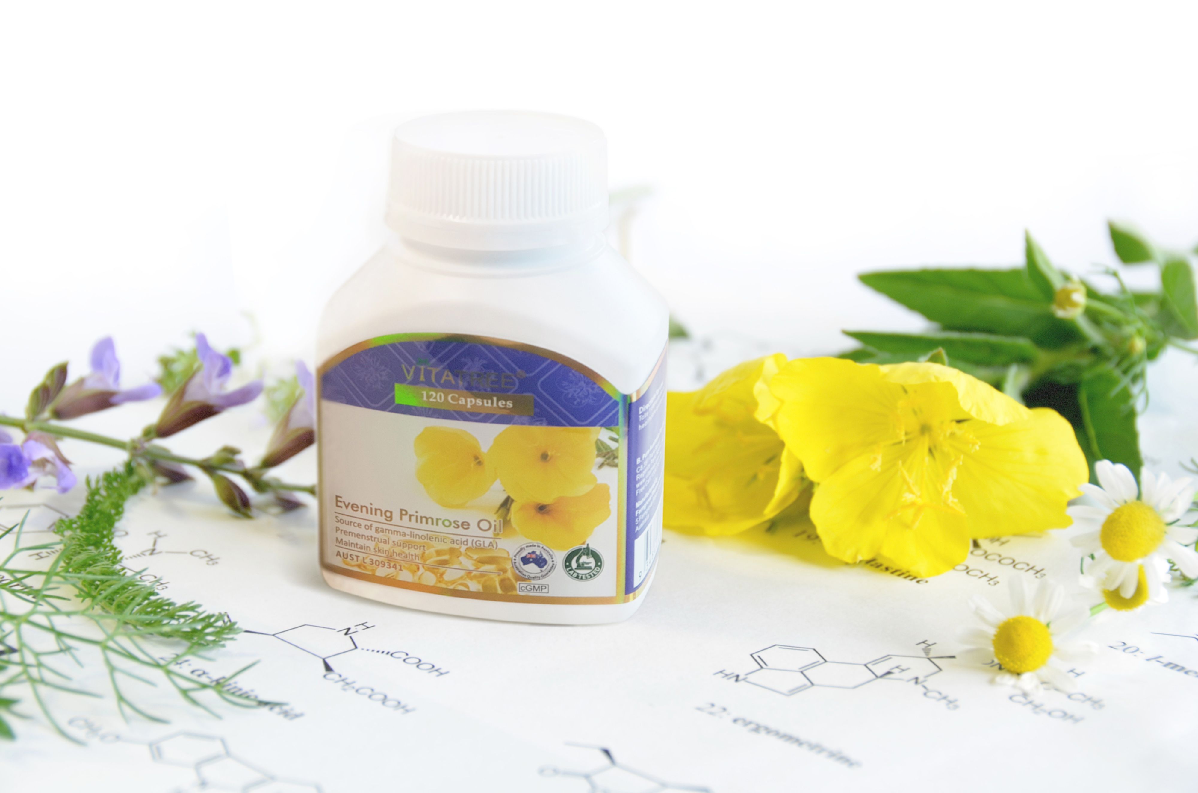 Tinh Dầu Hoa Anh Thảo VITATREE EVENING PRIMROSE OIL 120 Viên - HÀNG ÚC CHÍNH HÃNG