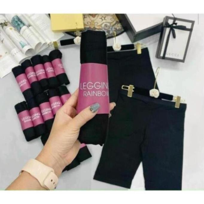 Quần legging đùi rainbow quần cotton đùi quần đùi trên gối chất mềm mịn thoáng mát thời trang 711