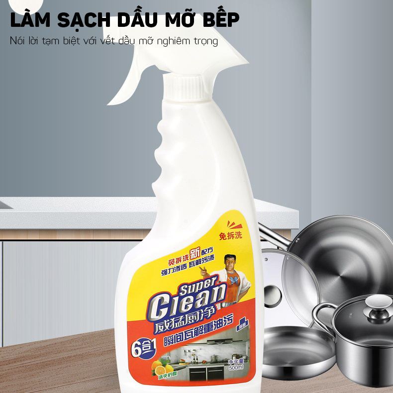 Dung Dịch Tẩy Rửa Dầu Mỡ Nhà Bếp Và Máy Hút Mùi 500ML