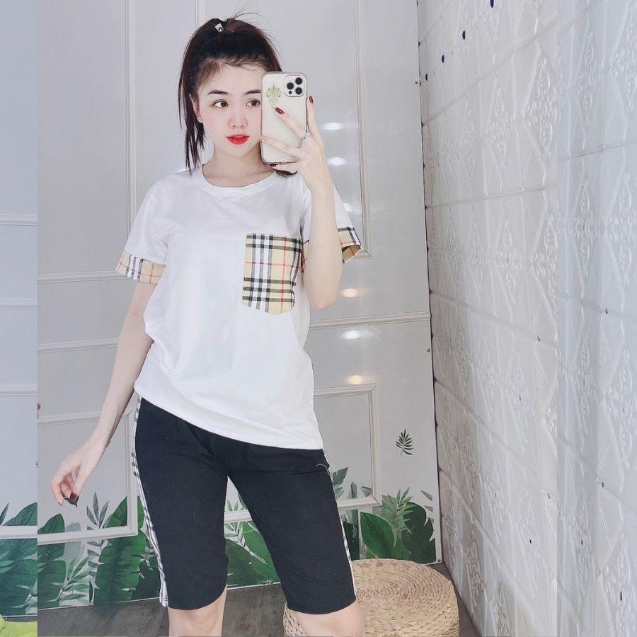 Đồ bộ nữ bộ ngủ trung niên thun cotton thể thao bigsize ESHOP AD17 đồ bộ mặc nhà quần áo nữ quần lửng đẹp dễ thương cute