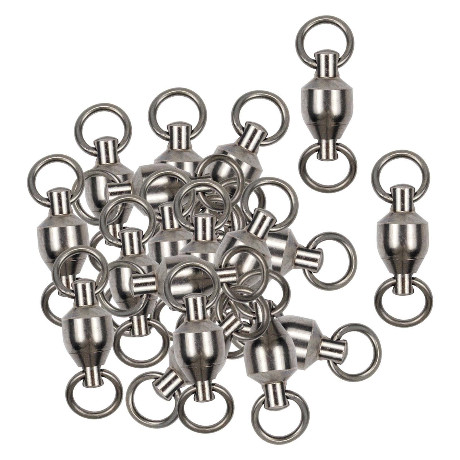 20x Fishing Swivels Small Heavy Duty for Freshwater Saltwater Barrel Swivels
