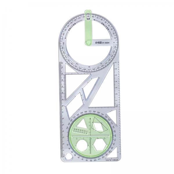 2xGeometric Ruler Drawing Ruler Measuring Stencil for Artists Sewing Office