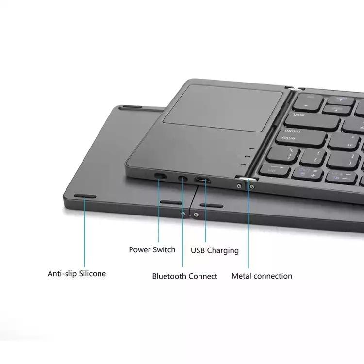 Bàn phím gấp gọn không dây kèm Touchpad B033 Ultra Thin Light Bluetooth 3.0