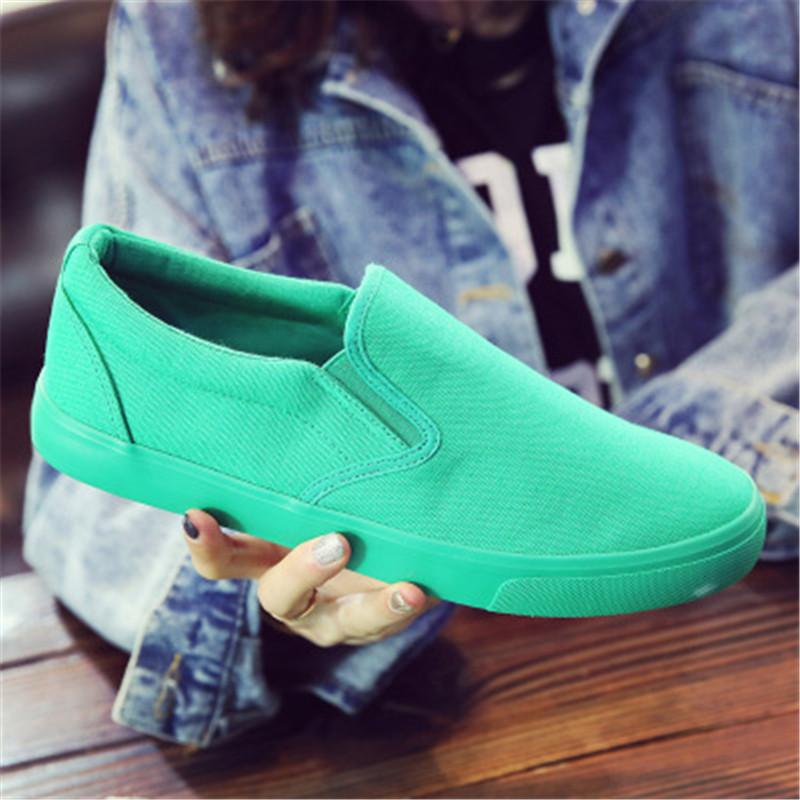 LCRTZKG Nam và nữ Breathable Canvas Casual Shoes Sinh viên Casual Shoes Unisex Thời trang Flat Shoes Orange Yellow Green Shoes