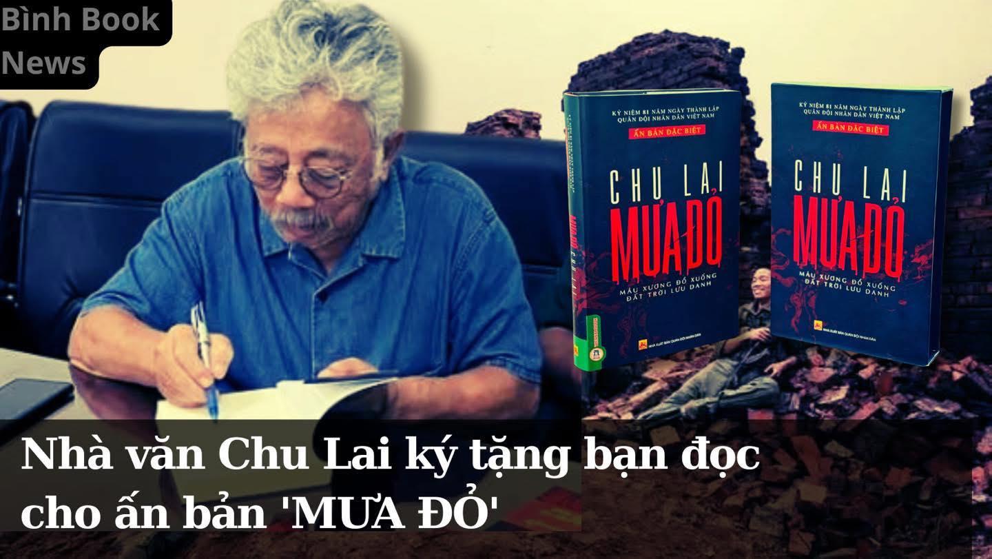 (Ấn bản chữ ký tác giả Chu Lai) MƯA ĐỎ Bìa Cứng, Có Hộp – Vietnambook – NXB Quân Đội Nhân Dân